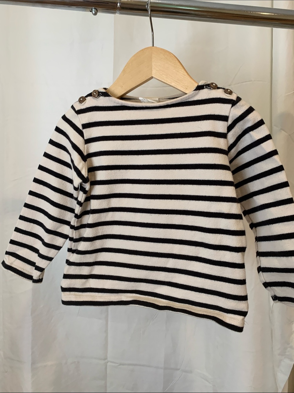 H+M Boat Neck Striped Shirt 12–18M